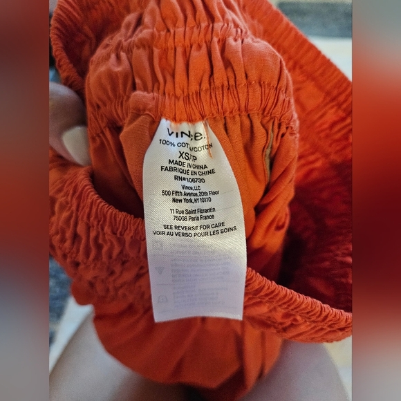 Vince Smocked Culotte High Waist Pull On Wide Leg Pants - Picture 9 of 9